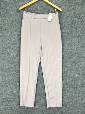Elie Tahari Scuba Pant Women Small Mauve Lavender Straight Leg Stretch NWT